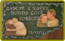 HAND PAINTED SLATE - YOUNG LOVE