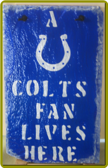 HAND PAINTED SLATE - INDIANAPOLIS COLTS (BLUE)