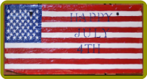 HAND PAINTED SLATE - HAPPY JULY 4TH