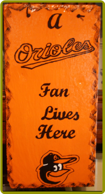 HAND PAINTED SLATE - BALTIMORE ORIOLES