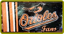 HAND PAINTED SLATE - BALTIMORE ORIOLES