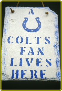 HAND PAINTED SLATE - INDIANAPOLIS COLTS