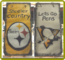 HAND PAINTED SLATE - Pittsburgh (2 sided)