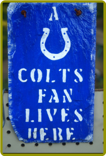 HAND PAINTED SLATE - INDIANAPOLIS COLTS