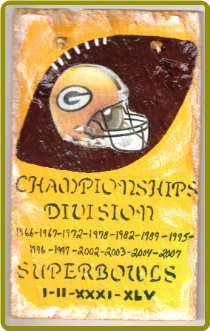 HAND PAINTED SLATE - GREEN BAY CHAMPIONSHIPS