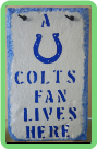 HAND PAINTED SLATE - INDIANAPOLIS COLTS (WHT) (SKU: 073)