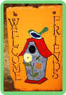 HAND PAINTED SLATE - WELCOME FRIENDS