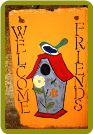 HAND PAINTED SLATE - WELCOME FRIENDS